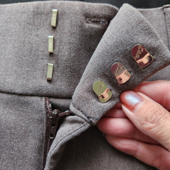 Apt. 9 Women's Business Casual Heathered Brown Trousers/Slacks/Pants, Size 14 - Picture 3 of 6